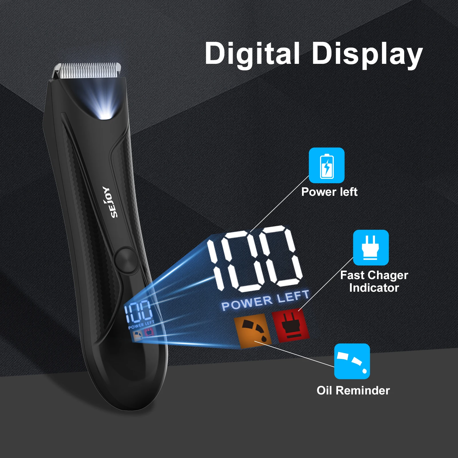 Sejoy Body Hair Trimmer Shaver for Men Ball Trimmer for Groin Pubic Replaceable  Blade Groomer Electric Razor Waterproof Clipper 3