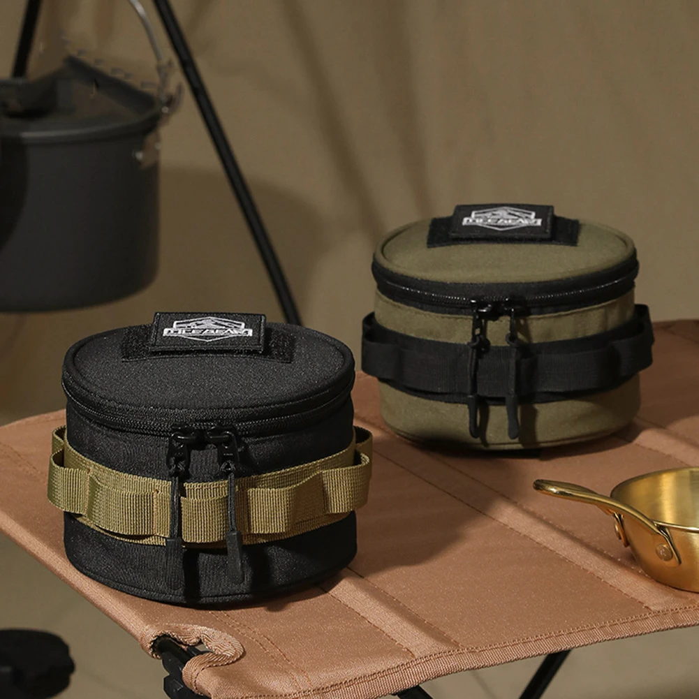 Tableware Storage Bag Multifunctional Waterproof Camping Bowl Bag Wear-resistant Internal Mesh Pocket for Teavel Picnic Hiking