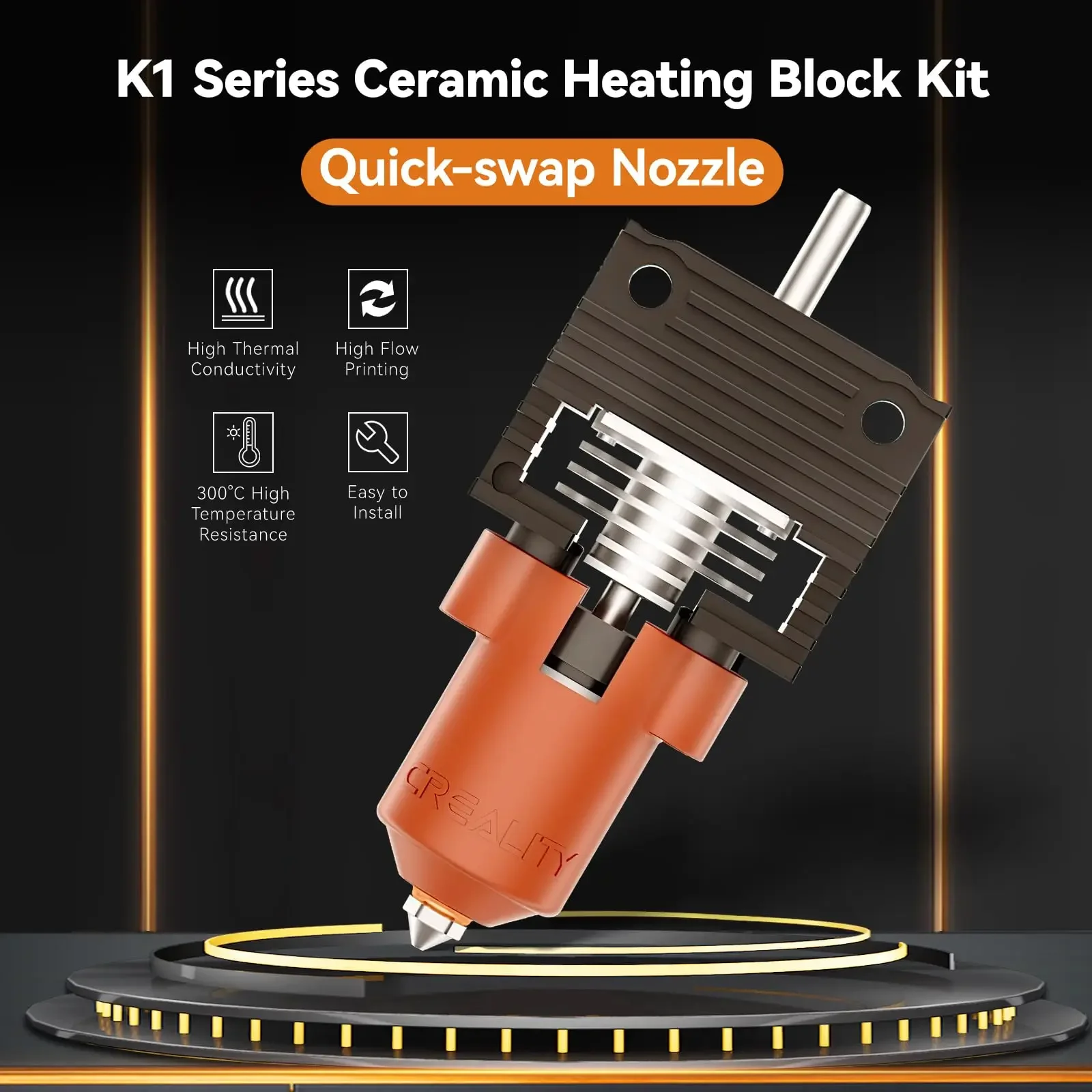 Creality K1 Max/K1C/K1/SE Upgrade Ceramic Heating Block Kit