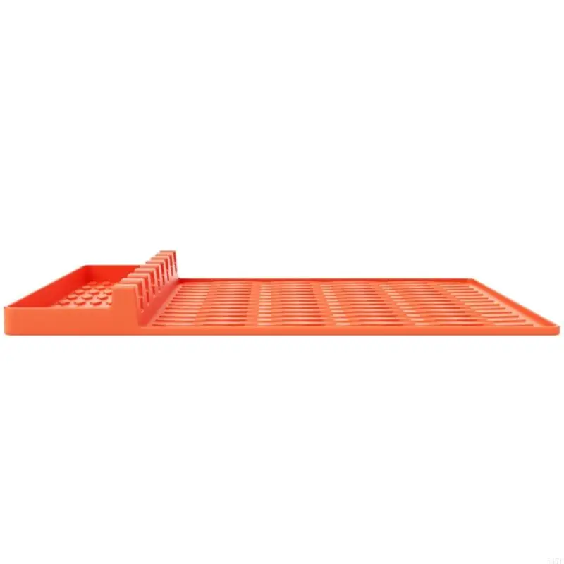 547F BBQ Grill Tool Mat BBQ Cutlery Pad Essential Outdoor Cooking Utensils Mat Utensils Pad Silicone Texture for Outdoor