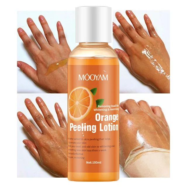 Foot Peeling Lotion Natural Orange Essence Pedicure Hands Dead Skin Exfoliator Mask