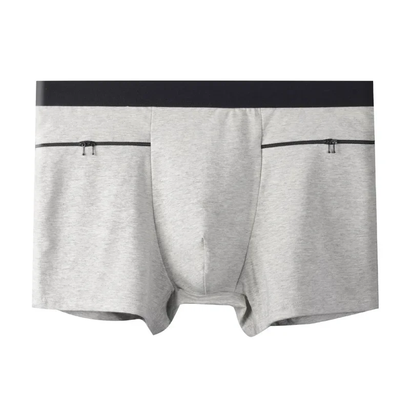 Men's Boxer Briefs Secret Hidden Pocket, Travel Underwear with Secret Front Stash Pocket Mens Panties Lingerie Sexy