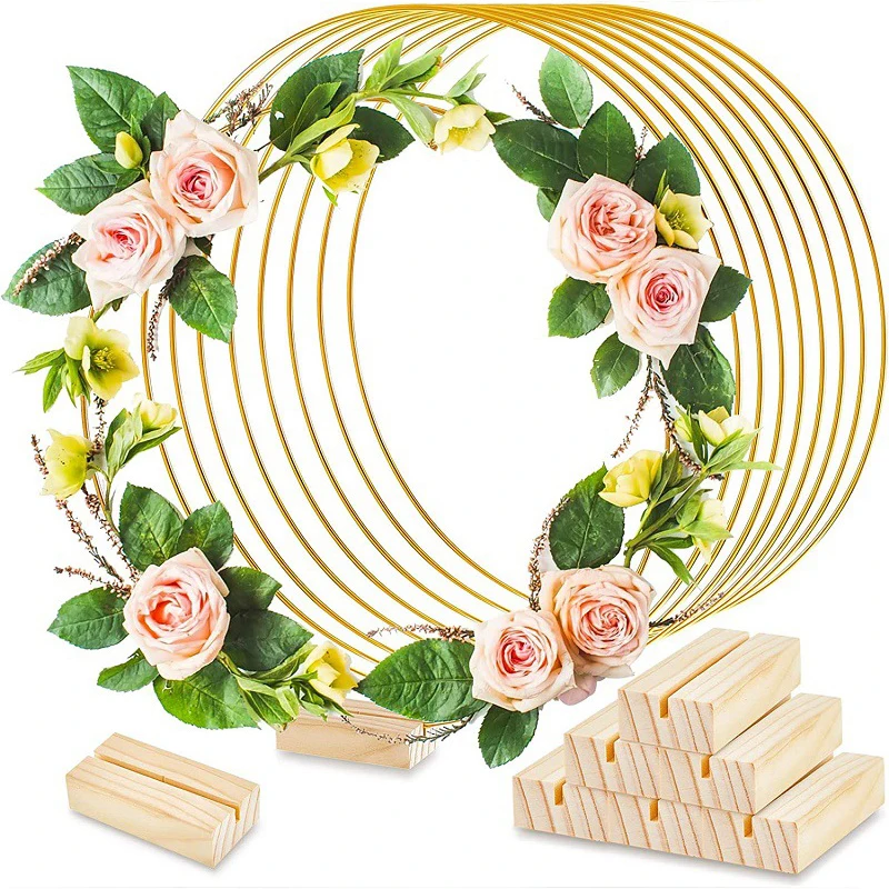 Metal flower garland Ring flower wreath hoop catcher