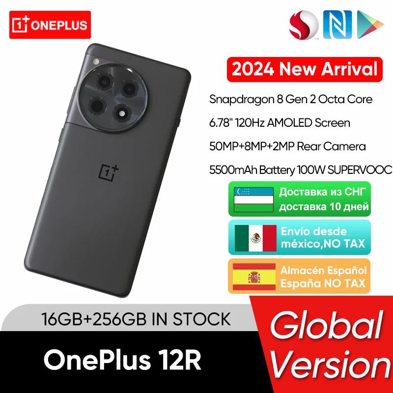 

Mexico Brazil Ship No Taxes Oneplus 12R Global Version Snapdragon 8 Gen 2 6.78'' 120Hz AMOLED Display 5500mAh 100W SUPERVOOC