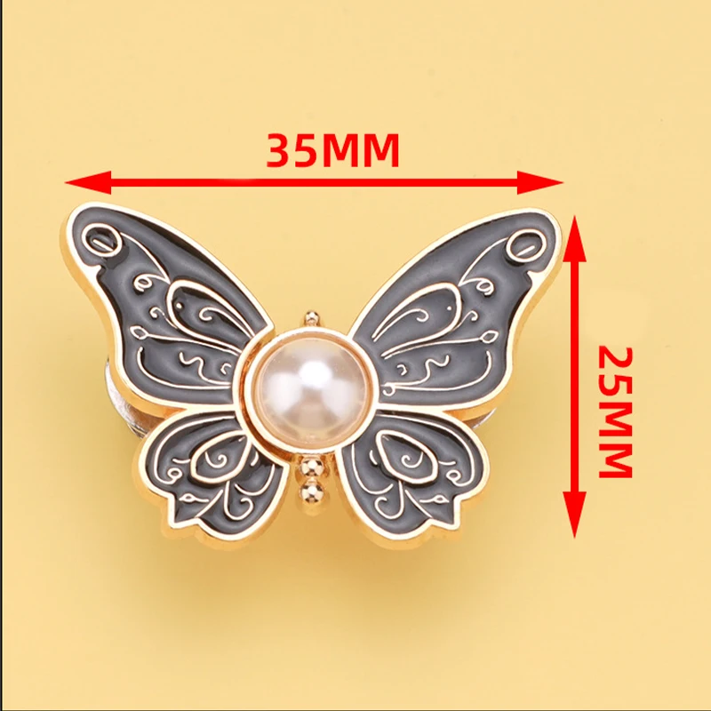 1Pair Adjustable Butterfly Waist Button for Tighting Waistline of Pants Jeans Skirts Waist Reduce Buckles No Sewing Required 5