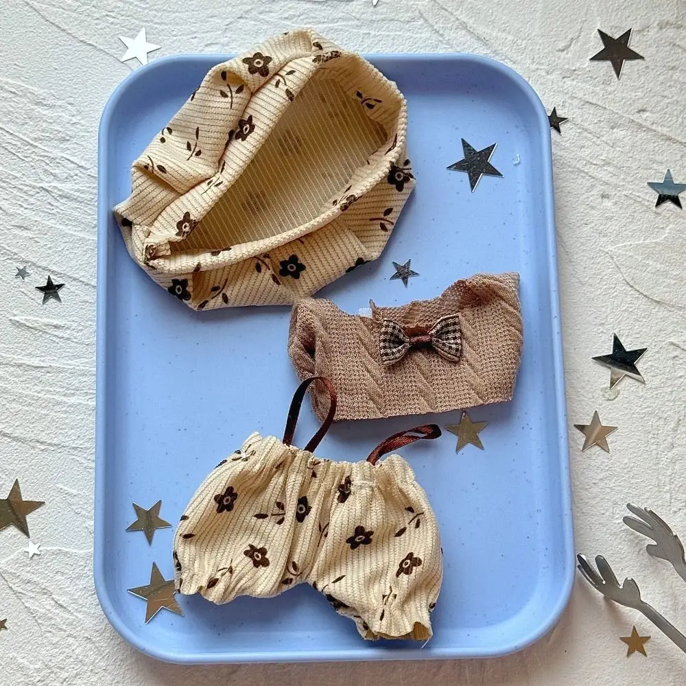 1 Set Princess Skirt 10cm Cotton Doll's Clothes Strap Pants Toy Accessories Cotton Doll Outfit Dress Mini Multi Color