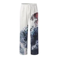 Plus Size Summer Sweatpants Men Trousers Trousers Casual Full Print Retro Tether Pocket Pants Loose Fitness Baggy Streetwear - Image 6