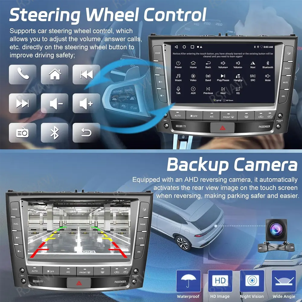Radio para Auto Android 16 para Lexus IS250 IS300 IS200 IS220 IS350 2005 - 2012 4G LTE DVD Autoradio Reproductor de Video Carplay Inalámbrico 5