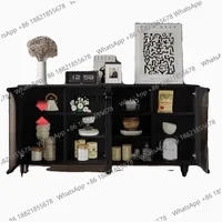 ตู้เก็บของดีไซน์หรูหราทันสมัย สไตล์นอร์ดิก สีดำ ตู้เก็บของในครัว ตู้ไม้ ตู้เสื้อผ้า เฟอร์นิเจอร์ 4