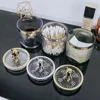 Cute Bear Cotton Pad Holder Cotton Swab Rod Storage Box Cosmetics Jewelry Bathroom Qtip Makeup Container Lipstick Organizer Box 4