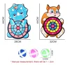 Montessori Dart Board Target Sports Games for Children 3-6 Years Outdoor Educational Toy with Sticky Balls Dart Board Game 6