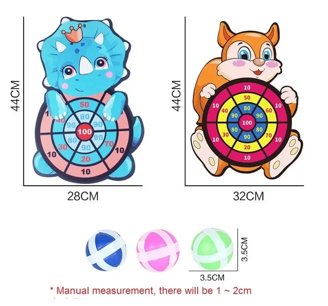 Montessori Dart Board Target Sports Games for Children 3-6 Years Outdoor Educational Toy with Sticky Balls Dart Board Game 6