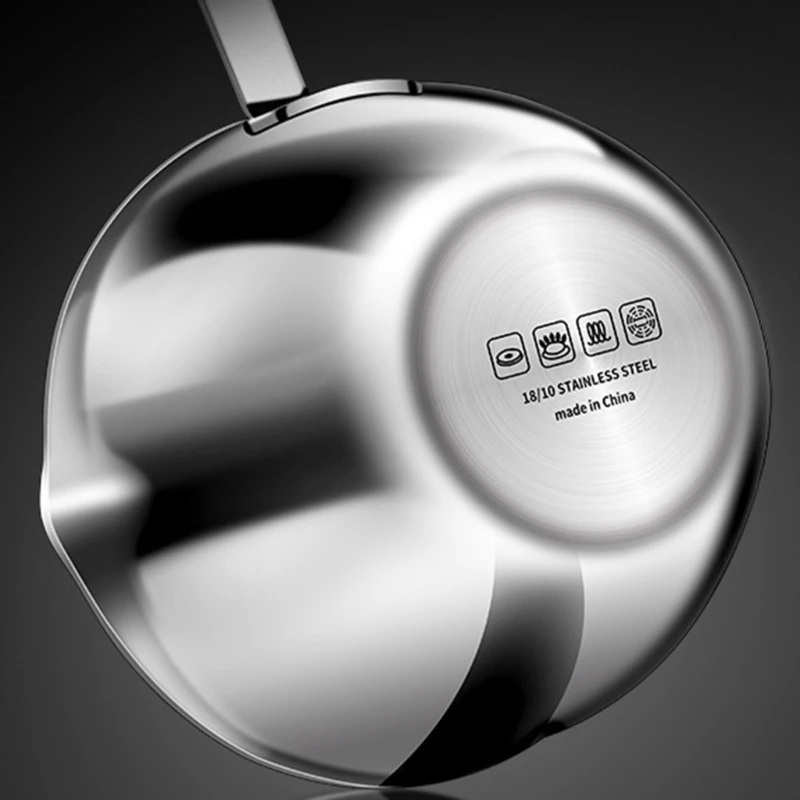 Mini Stainless Steel Cooking Saucepan, Long Handle, Handy Frying Pot, Durable Cooking Pot, Kitchen Milk Durable