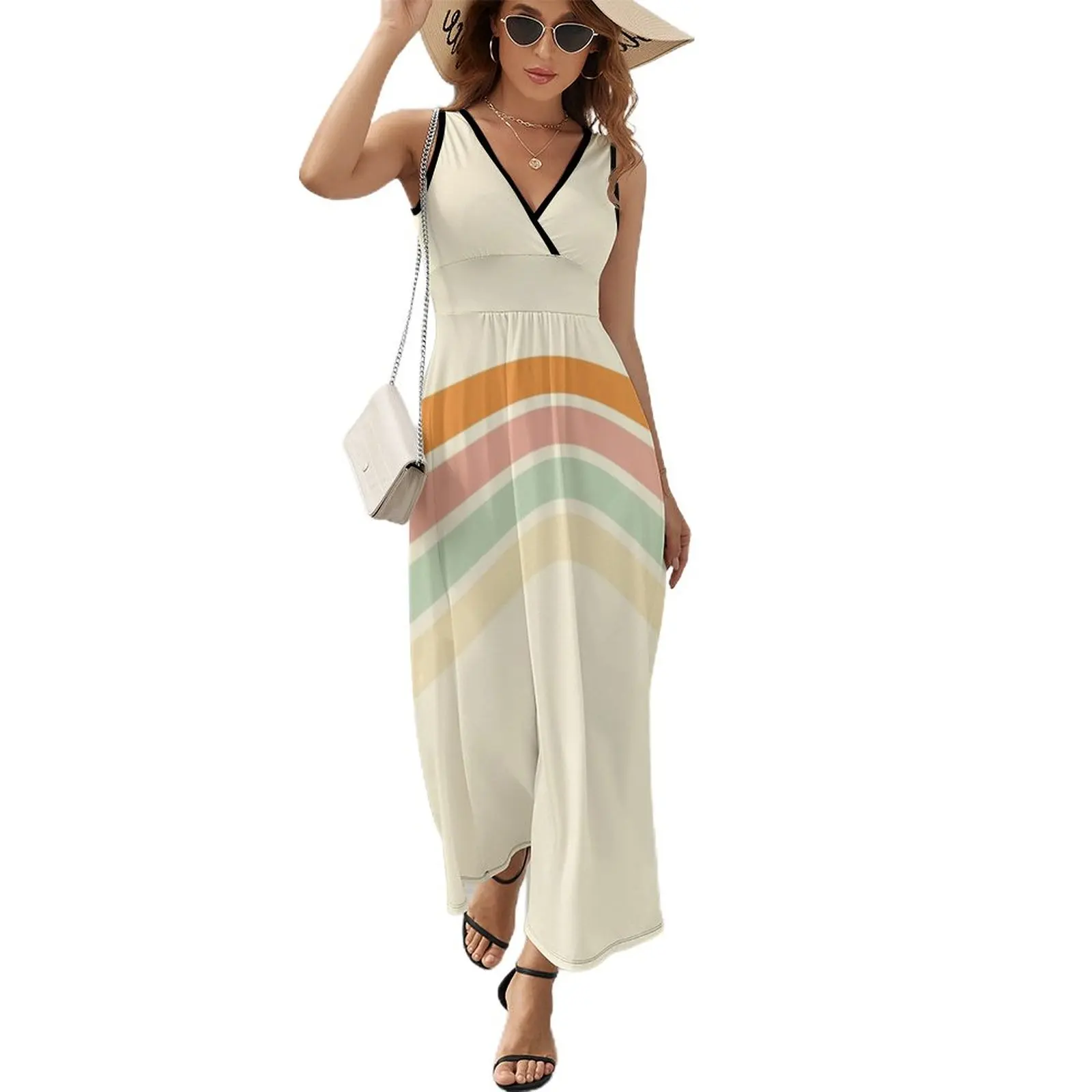 

Retro Stripes Sleeveless Dress womens dress dress summer women's summer clothing 2023