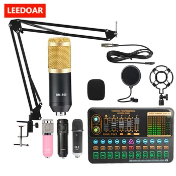 BM800 V10XPro 믹서 사운드 카드 스튜디오 오디오 믹서, 노래 소음 감소 마이크, 음성 라이브 방송, 전화 컴퓨터 녹음