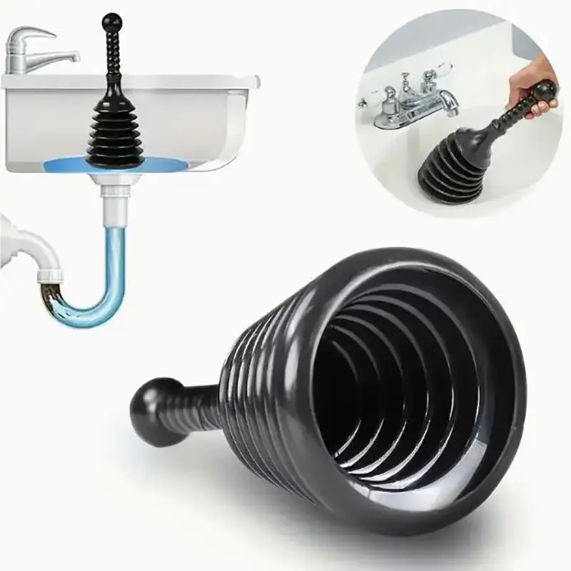 Toilet Plungers Press Pipeline Dredge Suction Cup Cleaning Sink Drain Pipe Tool Sink Pipe Strong Dredger Tools Accessories