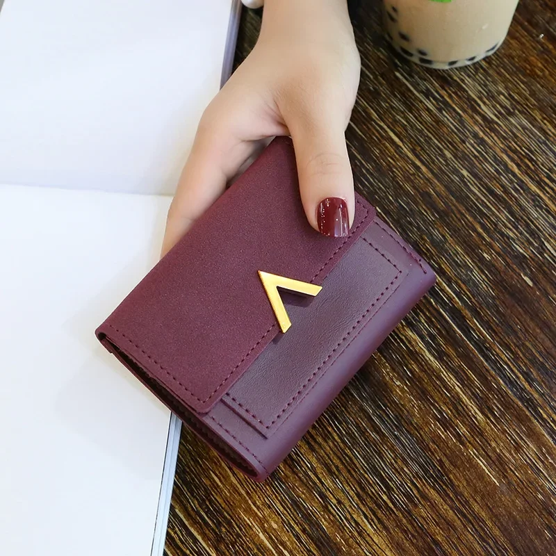 Leather New Women Purse Small Short Leather Wallet Luxury Brand Mini Female Fashion Wallets And Purse Credit Card Holder 3