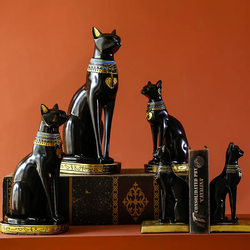 

Ancient Egyptian Cat God Creative Ornaments Home Decorations Living Room Wine Cooler Entrance Bedroom Room Fortune Cat Ornaments