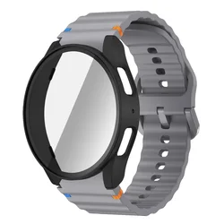 Cinturino in silicone tutto-in-uno e custodia protettiva con proteggi schermo per Samsung Watch - Edizione 2024