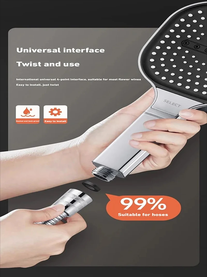 Xiaomi Large Panel Shower Head 3 Modes Adjustable High Pressure Nozzle Sprayer Square With Filter Element Bathroom Accessories 4