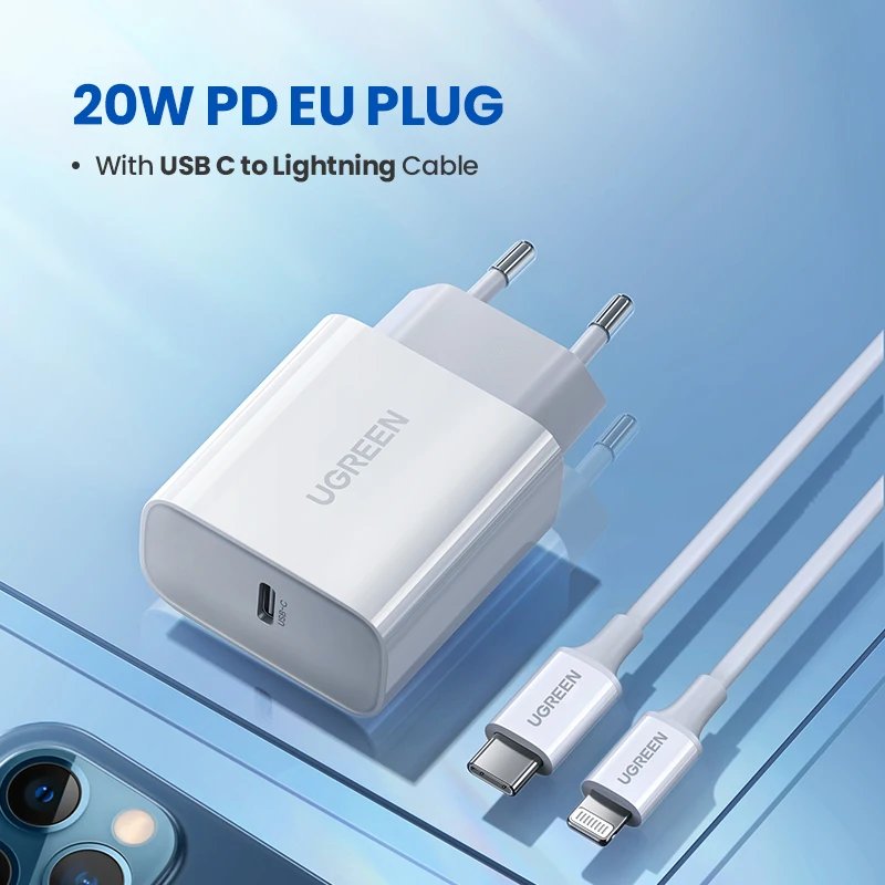 12 v usb UGREEN PD Charger 20W QC4.0 QC3.0 USB Type C Fast Charger Quick Charge 4.0 3.0 QC for iPhone 13 12 Pro Xs 8 Xiaomi Phone Charger charger 65 watt Chargers