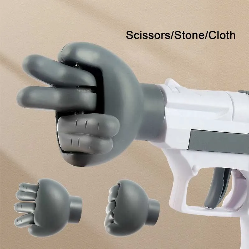 Toy Gun Finger-Guessing Game Scissors Stone Cloth Parent-Child Interaction Decompression Fun Gift Kids Adult Plastic Pistol Toys 5