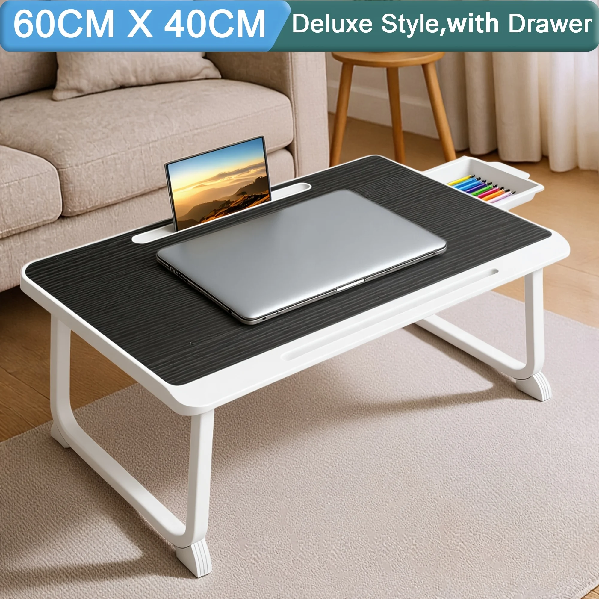 Laptop Bed Table - Foldable Bed Desk, Laptop Tray for Bed, Study, Office & Home Use, Laptop Stand for Bed, Ensuring Stability f