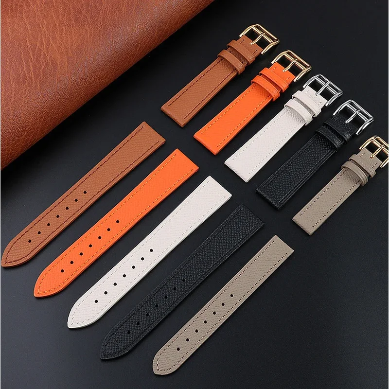 Genuine Leather Soft Cowhide Watch Strap - Fashionable & Comfortable Bracelet