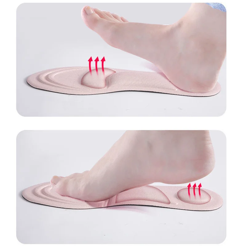 2pcs Insoles Soft Men Women Sponge Pain Relief 4D Memory Foam Orthopedic Insoles Shoes Flat Feet Arch Support Insole Sports Pads 3