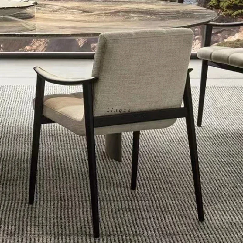 Waiting Ergonomic Dining Chairs Armchair Luxury Office Wooden Chair Restaurant Balcony Sillas De Comedor Dining Room Furniture