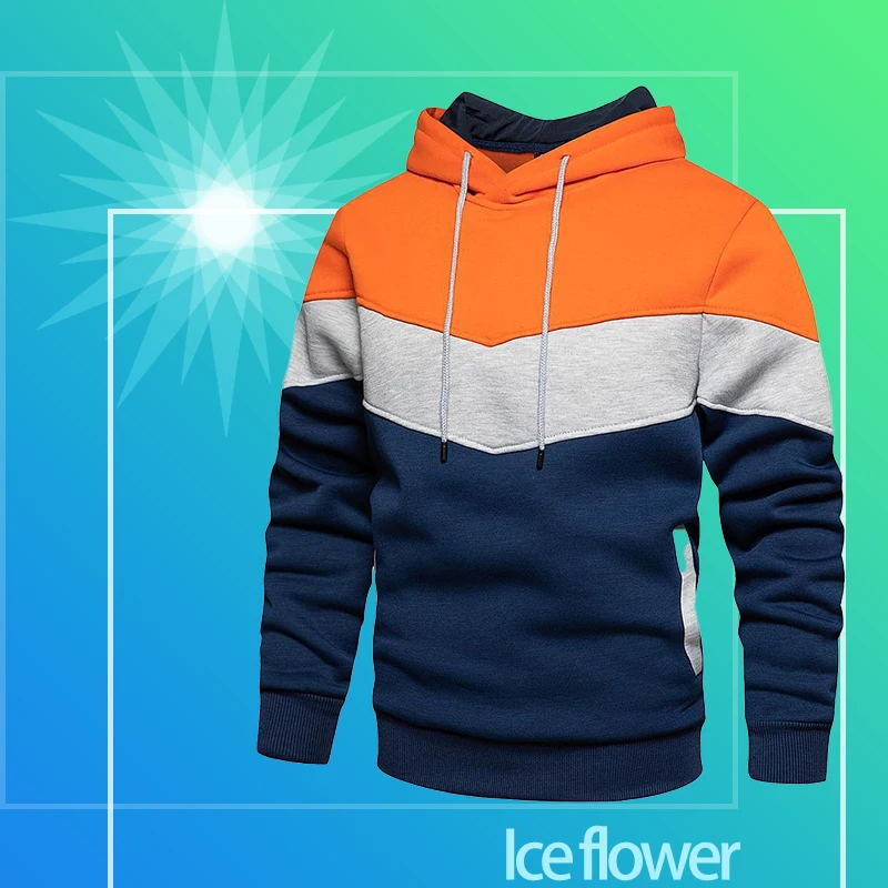 Fashion Casual Male Outfit Sportwear Loose Fit ClothesZipper Hoodies Autumn Winter Men's New Long Sleeve Hooded Sweatshirt