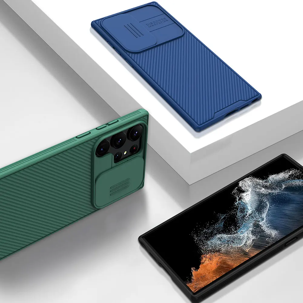 NILLKIN Case For Samsung S23 Ultra S23Plus Camshield Pro Slide Camera Back Cover Impact Resistant For Samsung S23Ultra