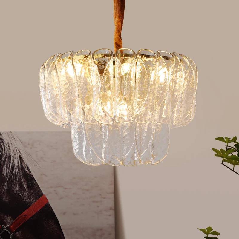 

Living Room Chandelier Light Luxury Modern Atmosphere Duplex Building Chandelier High-End Handmade Bedroom Llamp Latest Design