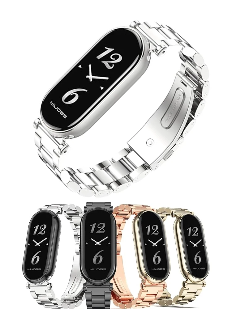 Metallarmband für Xiaomi Band Mi Band 10 9 8 NFC Miband Handgelenk Ersatzgürtel Edelstahl Pulseira Correa Armband Mi Band 10