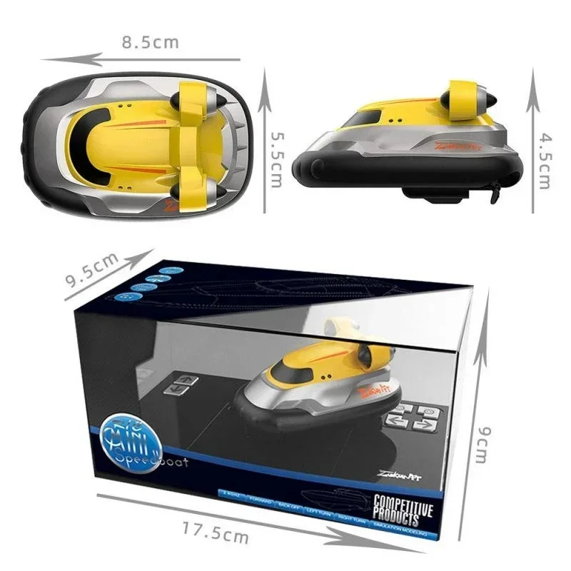 Mini RC Boat Speedboat Submarine 2.4G Wireless Electric Remote Control Hovercraft Ship Model Children Water Fun Pool Toys Gift 5