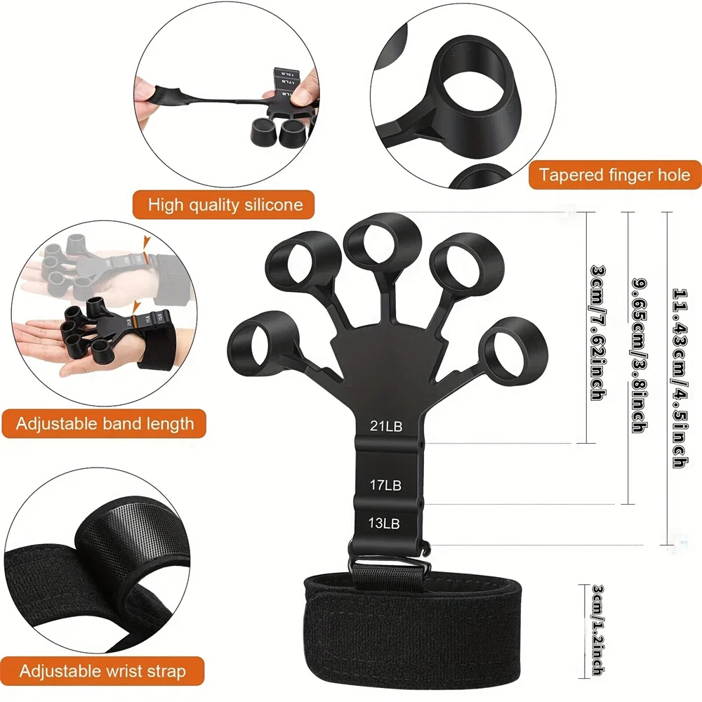 Finger Training Exercise Stretcher Hand Grips Adjustable Strengthener Resistance band Trainer Hand Brush Expander Exercise