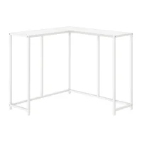 Accent Table, Console, Entryway, Narrow, Corner, Living Room, Bedroom, White Laminate, White Metal, Contemporary, Modern 1