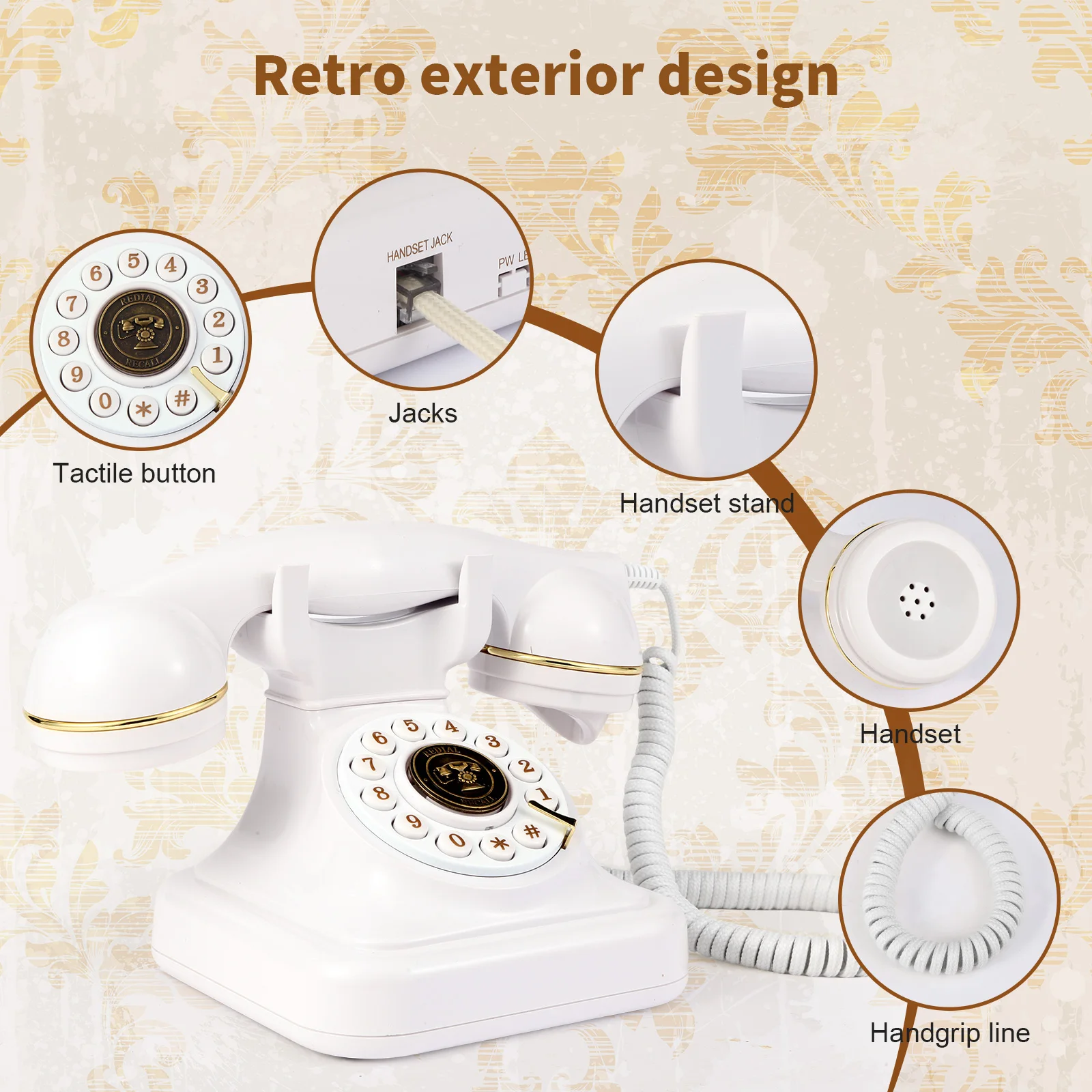 Audio guest book phone retro rotary style antique audio guestbook phone message voice recorder vintage for wedding party