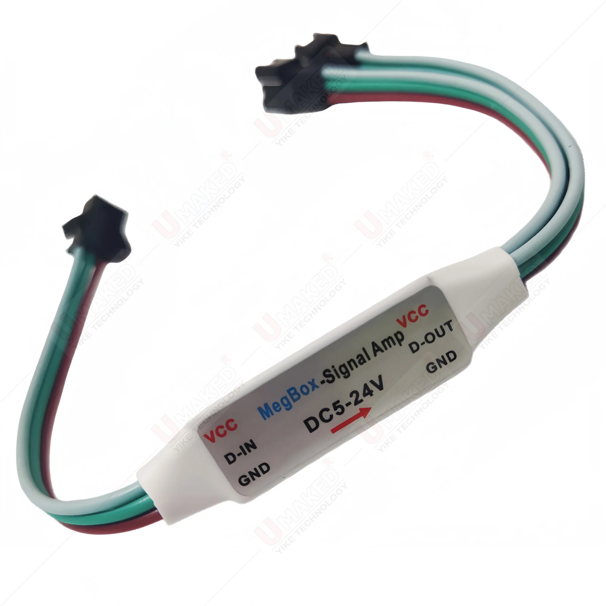 WS2811 WS2812B SK6812 3Pin 주소 지정 가능 RGBIC LED 스트립 스트링 모듈 1 2 DC5-2 용 미니 TTL 신호 LED 증폭기 리피터