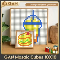 [CubeFun] Gan Mosaic Cubes 10 DIY Puzzle Magic Cube Magnetic 10x10 Creative Cube Mosaic Decorative Paintings Toys For Children 1