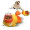 2-in-1 interactive dog toy - Yellow Duck Slow Food & Jigsaw Snack dispenser stimulates the brain anti-swallowing feeding bowl 1