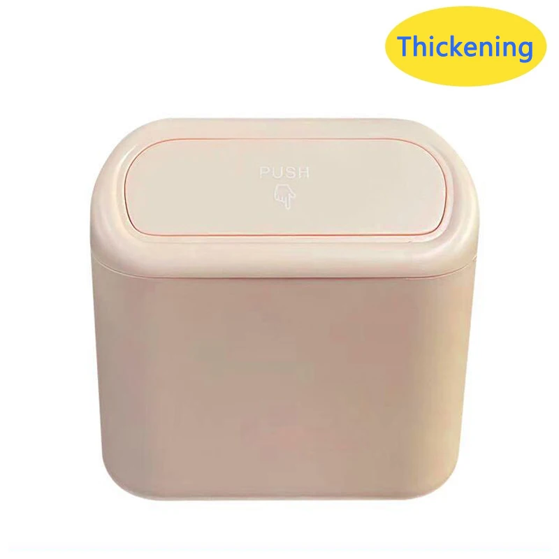 Compact Hanging Mini Trash Can with Lid for Home, Office, and Car