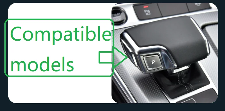LHD! Für Audi A6 C8 Leder Schalthebelabdeckung mit Loch Schaltknauf perforiertes Leder Auto Styling Konsole Schalthebelgriff Rahmen – Detail 1