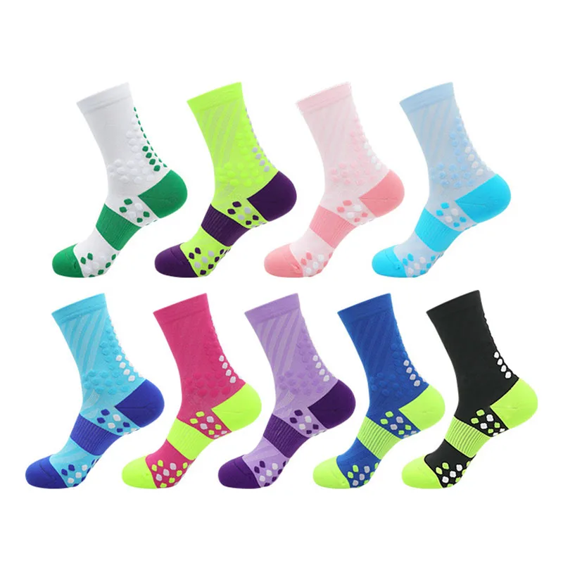 Running Compression Socks Colorblock Marathon Sport Crew Sock For Man Woman Cycling sports socks cycling socks compression socks fitness sports socks sport socks