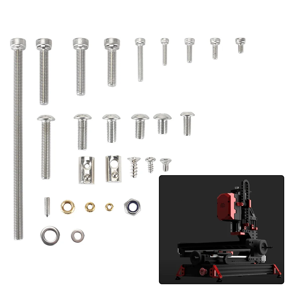 Toaiot Complete Fastener Kit DIY Project Fasteners Screws Nuts Full Kits for Milo-v1.5 Machine 3D Printer Parts