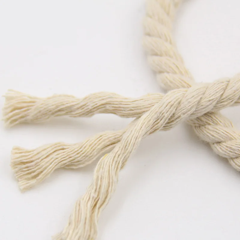 1.5/2/3/4/5/6/7/8/10/12/13/15/18/20mm Natural Cotton Twisted Macrame Rope DIY Craft Knitting Making Plant Hangers Wall Hangings,cotton rope,macrame cord