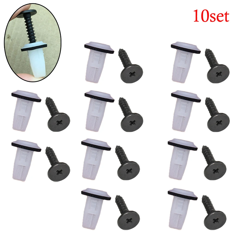 10 Sets Replace Loose or Missing Clips with  For Honda Wheel Arch Fender Lining Screw Grommets – Easy and Durable Solution