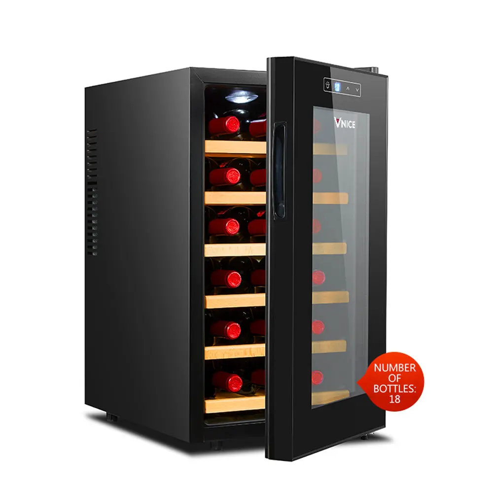 Refrigerador de vino para el hogar, refrigerador electrónico de color rojo, estante de temperatura constante para vino, armario para cigarros y té, barra de hielo