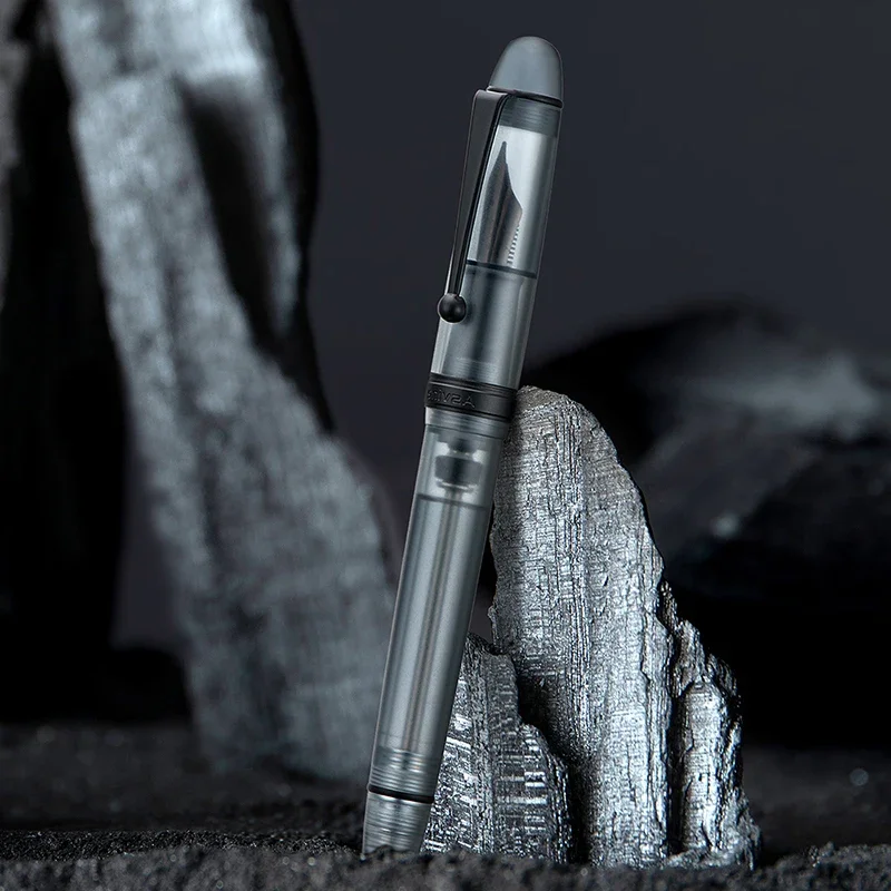 Asvine V126 Vacuum Filling Fountain Pen Matte Black Titanium EF/F/M Nib Acrylic Writing Christmas Gift Pen for Office Luxury 2