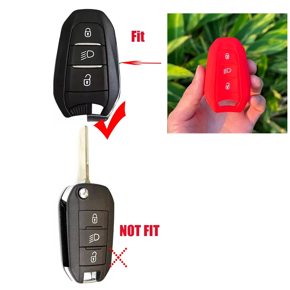 Silicone Car Key Case Cover for Citroen C2 C3 C5 X7 C4 Picasso Berlingo for Peugeot 208 308 408 508 3008 4008 5008 Smart Key key case,key case cover
